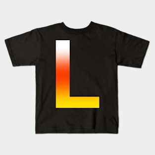 Fire Letter L Kids T-Shirt